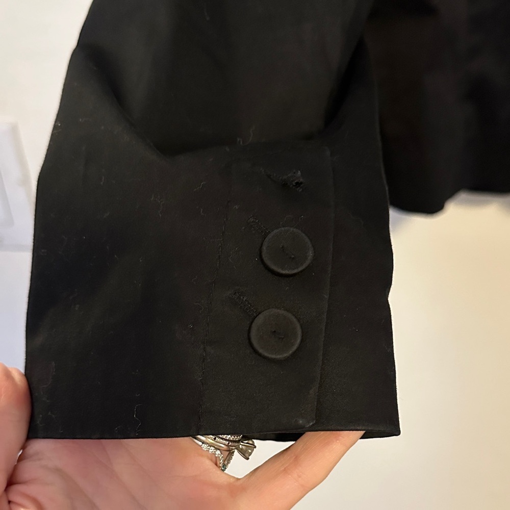 Kenar Black Ruffled Blazer - Picture 8 of 9